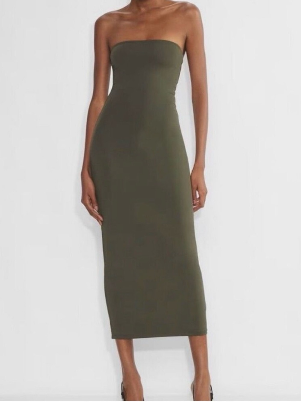 Babaton Olive Strapless Midi Bodycon Dress